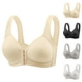 thumbnail image 1 of Front Closure Bras for Women Push Up Wireless Front Hook Breathable Bralette Comfortable Everyday Bras, 1 of 8