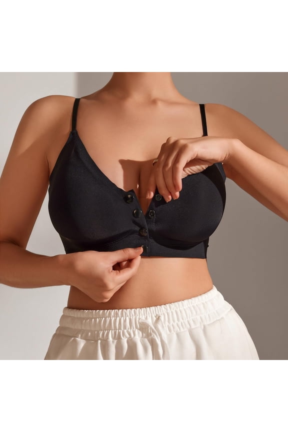 Front Closure Bras for Women Seamless Wireless Comfort Supportive No Underwire Convenient Mastectomy Bralettes