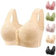 thumbnail image 1 of Front Closure Bras for Women Soft Comfortable Wireless Wide Strap Plus Size Bralettes Everyday Bra, 1 of 4