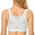 thumbnail image 1 of Front Closure Bras for Women with Nipple Cover Full Coverage Post Surgery Bra Back Support Wireless Minimizer Bra White 40D, 1 of 5