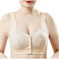thumbnail image 1 of Front Closure Lace Bras for Women Plus Size Wireless Full Coverage Bra Adjustable Strap Comfort Sleep Bra, 1 of 3