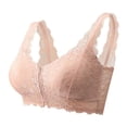 thumbnail image 1 of Front Closure Lace Bras for Women Posture Smooth Back Full Coverage Wireless Bralettes Soft Breathable Support Wirefree Everyday Bras, 1 of 3