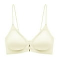 thumbnail image 1 of Front Closure Push Up Bra Padded Deep V Plunge Bras Smooth Triangle Bralette, 1 of 15