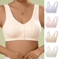 thumbnail image 1 of Front Closure Seamless Push Up Bras for Women, No Underwire Front Button Bra Lifts, Wireless Breathable Comfort for Older Women Daily | TruBelle,Pink S, 1 of 9
