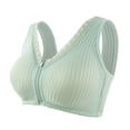 thumbnail image 1 of Front Closure Sports Bras for Women New Plus Size Front Zip Bra for Women, Wireless Full Coverage Bralette, Lace Trim Support Daily Lingerie, 1 of 5