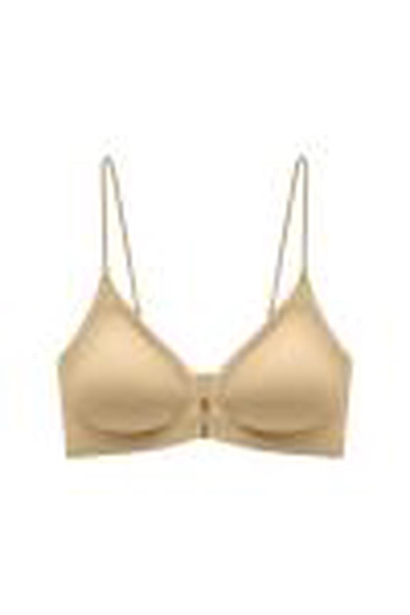 Front Closure T-Shirt Bras for Women No Underwire Seamless Supportive Bralettes Plunge Everyday Bras with Metal Magnetic