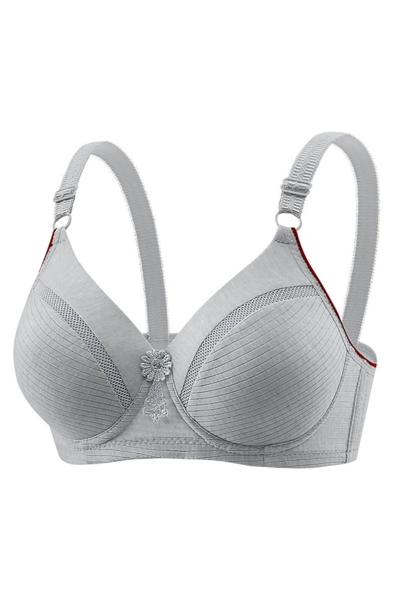 Front Closure Wireless Bra for Women Full Coverage Plus Size Padded Support Bra No Underwire Soft Stretch Bralette