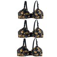 thumbnail image 1 of Front Closure Wireless Bras for Women Plus Size,Push up Bras,Fashion Bowknot Printing Comfortable Hollow Out Bra Underwear No Rims,Women's Deals T-Shirt Bras,Holiday Gift Savings Clearance, 1 of 3