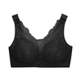 thumbnail image 1 of Front Closure Wireless Lace Bra for Women Longline Padded Push up Bralette Adjustable Comfortable Lingerie, 1 of 5