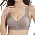thumbnail image 1 of Front Closure Wireless Push Up Bra for Women Comfortable Lift Support Full Coverage Non Padded Underwire Plus Size Bras, 1 of 2