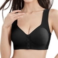 thumbnail image 1 of Front Closure Wireless Push Up Bra for Women Comfortable Lift Support Full Coverage Non Padded Underwire Plus Size Bras, 1 of 1