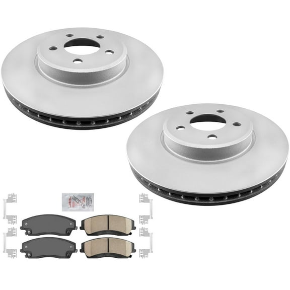 Front Coated Disc Brake Rotors and Brake Pads For Dodge Charger SXT 2006-2022