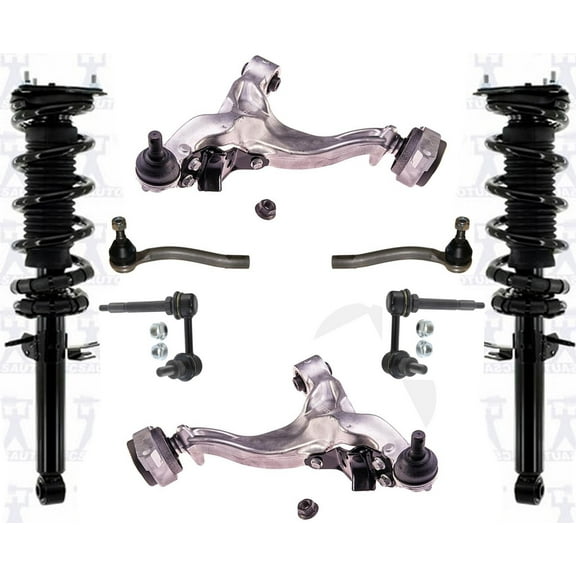 Front Coil Spring Struts Control Arms Ball Joint Rods Fits 2009-2018 Nissan 370Z