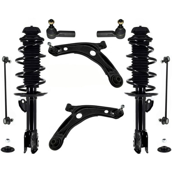 Front Complete Coil Spring Strut Lower Control Arms for 2016-2019 Toyota Prius C