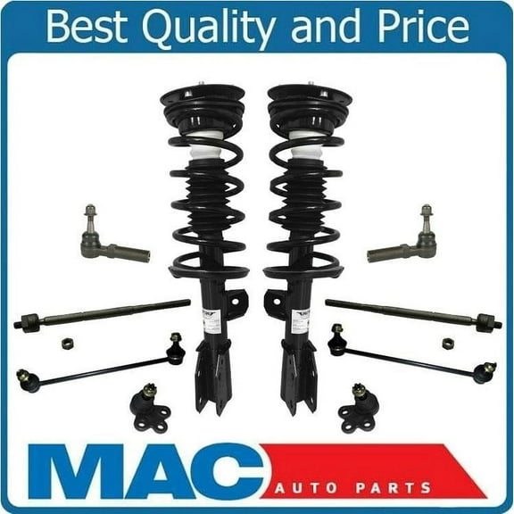 Front Complete Coil Spring Struts For 02-07 Saturn VUE Tie Rods Ball Joints 10Pc