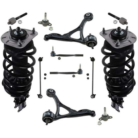 Front Complete Struts Lower Arms BJ Tie Rods & Links For 03-14 Volvo XC90