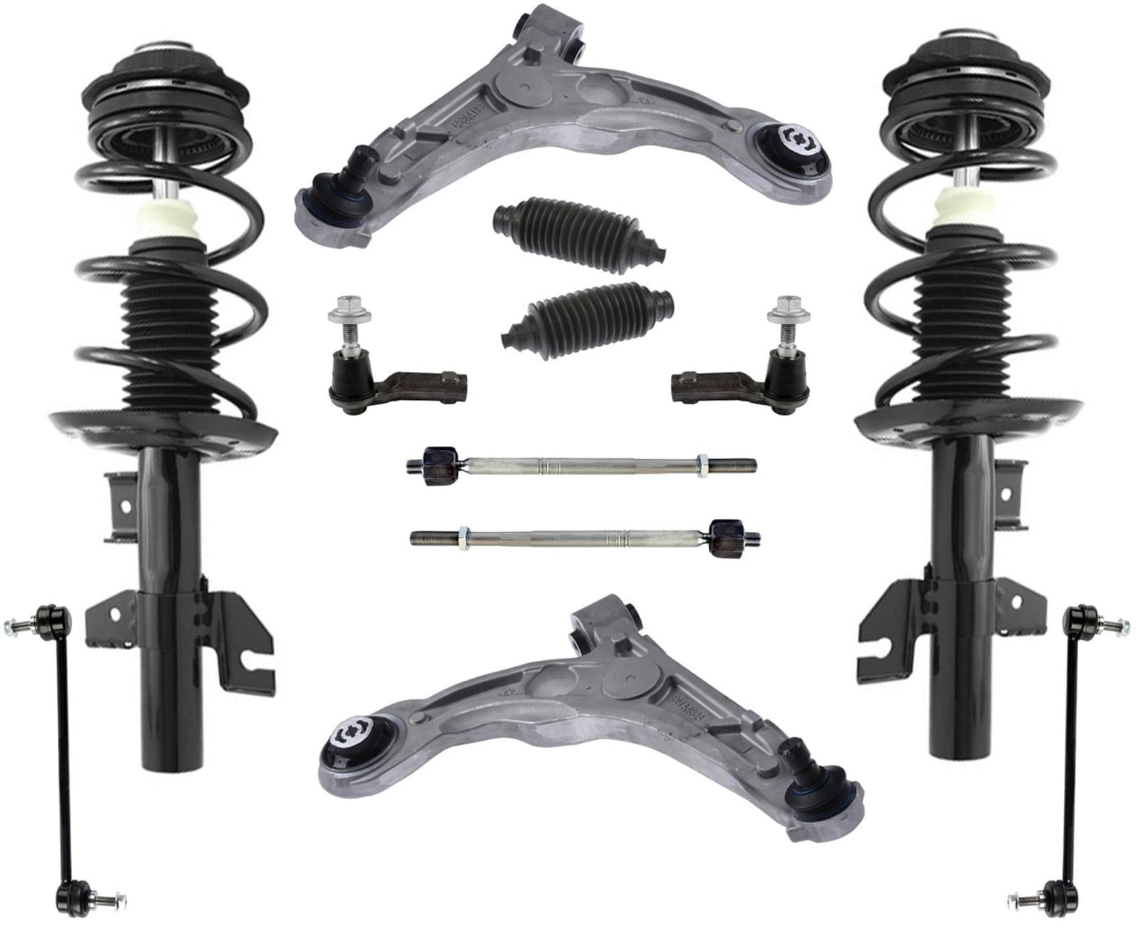 Strut Rd Front Complete Struts Lower Control Arms Tie Rod Links for Dodge Dart ...