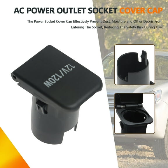 Front Console Power Outlet Socket Cap Cover Plug for Toyota Highlander 2008-2013
