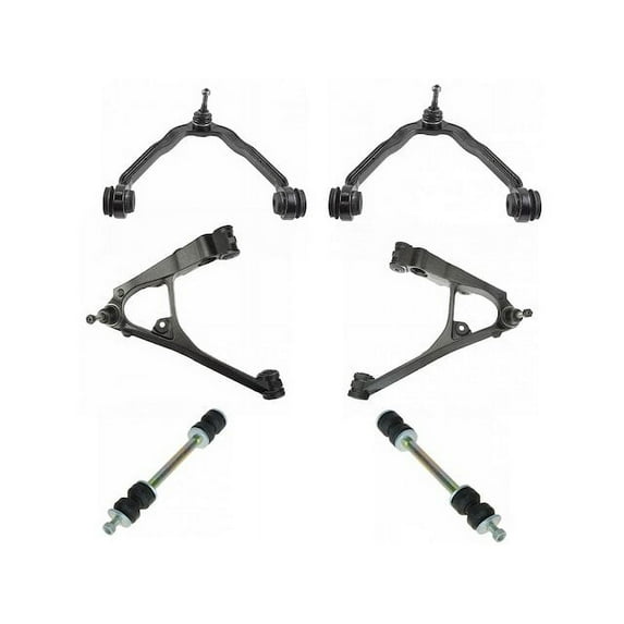 Front Control Arm Ball Joint Sway Bar Link Kit 6 Piece - Compatible with 2000 - 2006 Chevy Suburban 1500 2001 2002 2003 2004 2005