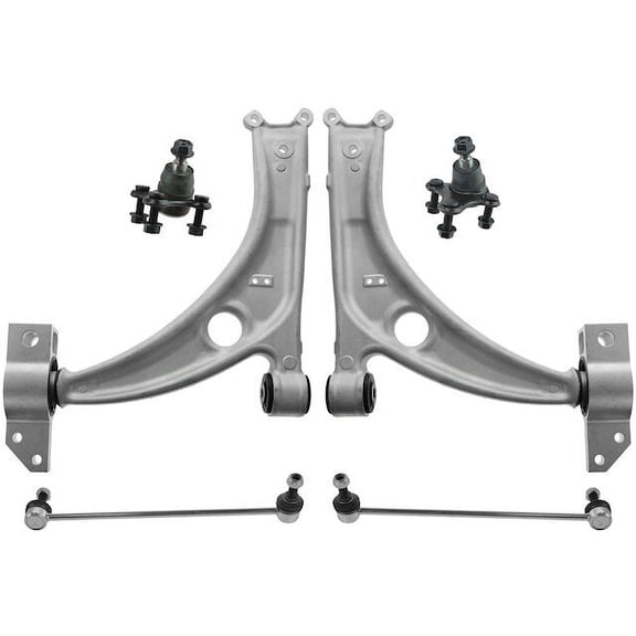 Front Control Arm Ball Joint Sway Bar Link Kit 6 Piece - Compatible with 2009 - 2017 Volkswagen CC 2010 2011 2012 2013 2014 2015 2016
