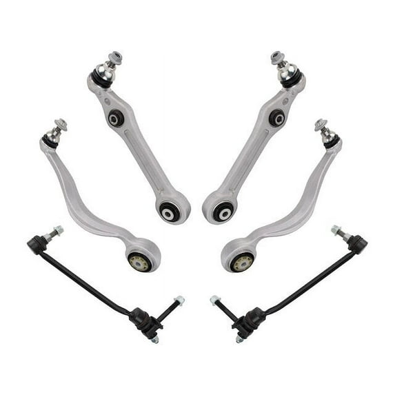 Front Control Arm Ball Joint Sway Bar Link Kit 6 Piece - Compatible with 2015 - 2020 Mercedes-Benz C300 4Matic 2016 2017 2018 2019