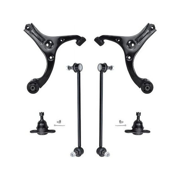Front Control Arm Ball Joint Sway Bar Link Kit - Compatible with 2006 - 2011 Kia Rio5 2007 2008 2009 2010