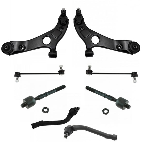 Front Control Arm Ball Joint Sway Bar Link Tie Rod Steering Suspension Kit 8pc PSA66576