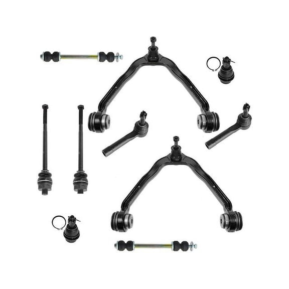 Front Control Arm Ball Joint Tie Rod End Kit 10 Piece - Compatible with 2000 - 2006 GMC Yukon 2001 2002 2003 2004 2005