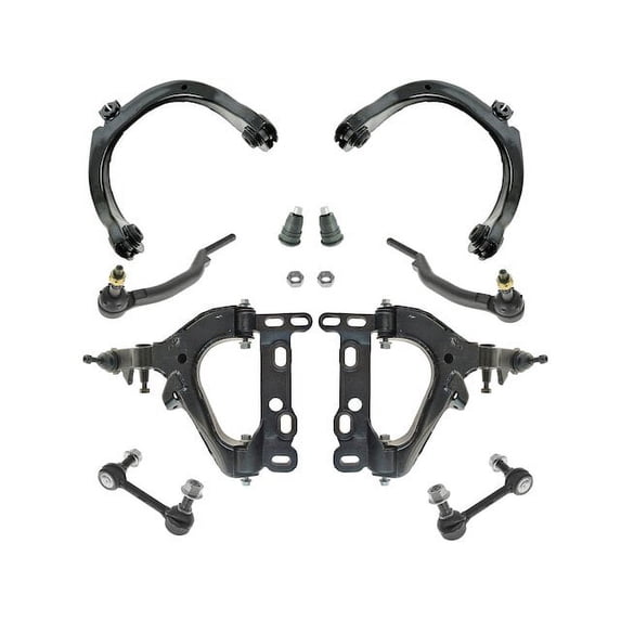 Front Control Arm Ball Joint Tie Rod End Kit 10 Piece - Compatible with 2004 - 2007 Chevy Trailblazer 2005 2006