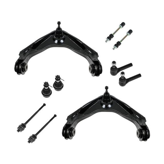 Front Control Arm Ball Joint Tie Rod End Kit 10 Piece - Compatible with 2007 - 2010 Chevy Silverado 3500 HD 2008 2009