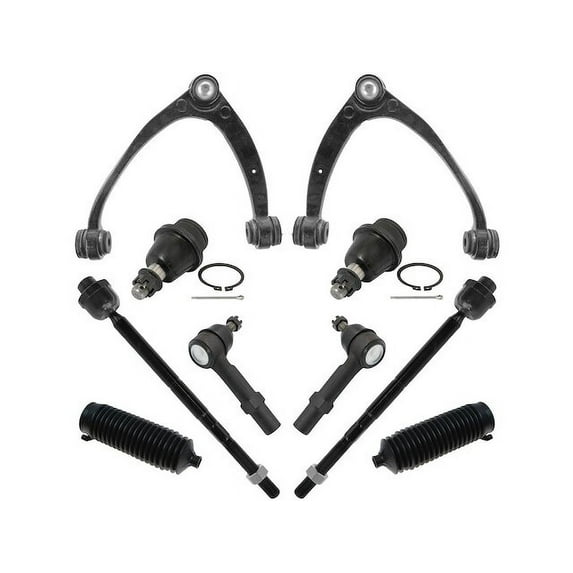 Front Control Arm Ball Joint Tie Rod End Kit 10 Piece - Compatible with 2007 - 2014 Cadillac Escalade 2008 2009 2010 2011 2012 2013