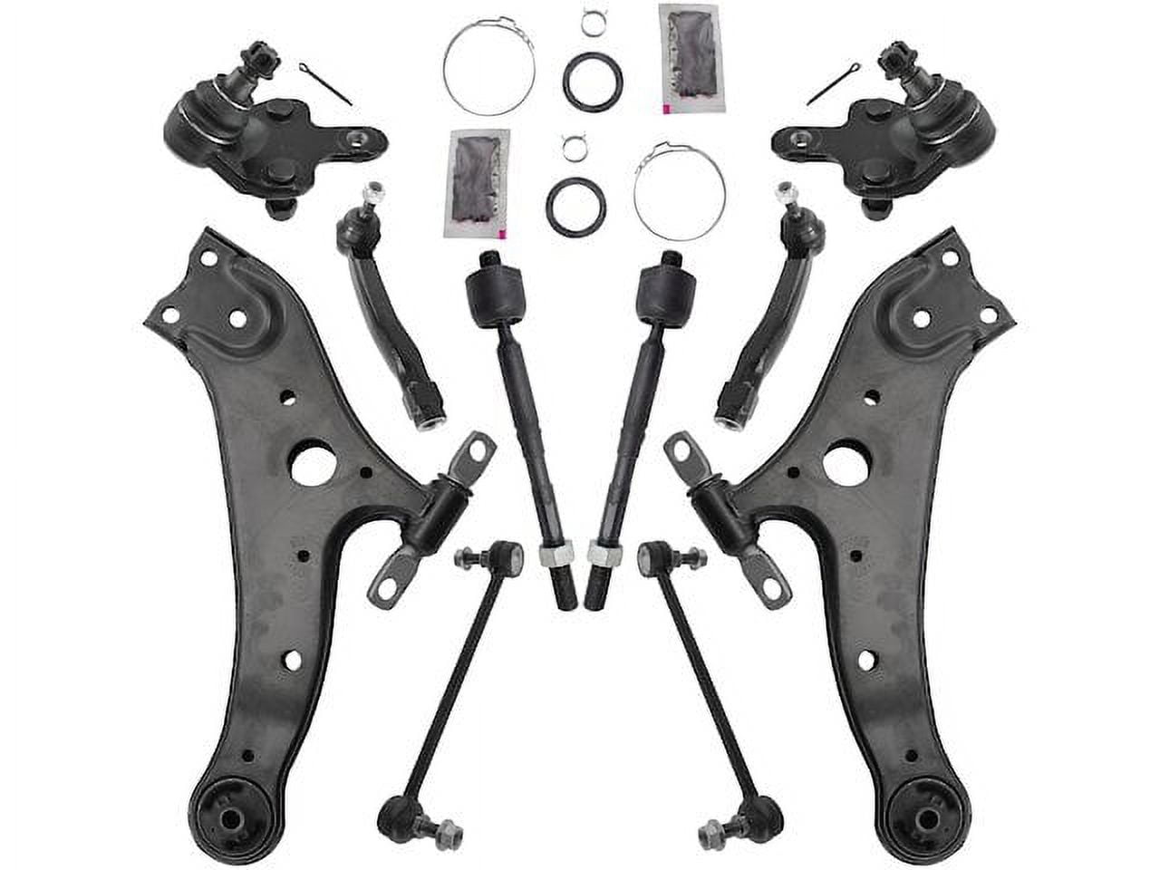 Front Control Arm Ball Joint Tie Rod End Kit 10 Piece Compatible with