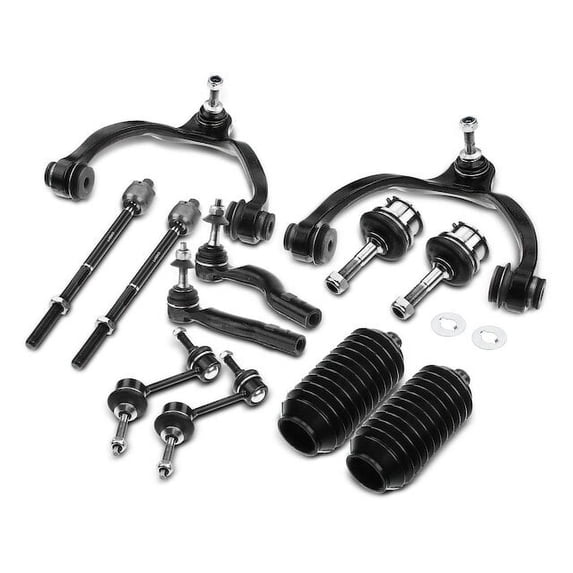 Front Control Arm Ball Joint Tie Rod End Kit 12 - Compatible with 2003 - 2011 Mercury Grand Marquis 4.6L V8 - Autopart Premium