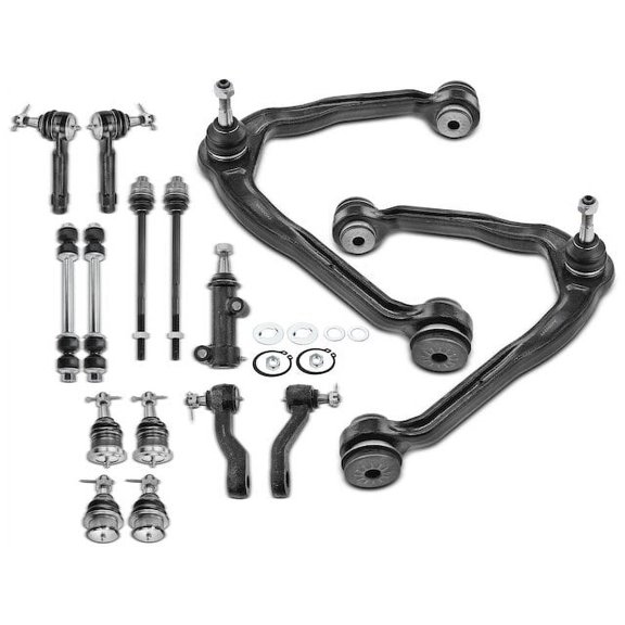 Front Control Arm Ball Joint Tie Rod End Kit 15 - Compatible with 2007 Chevy Silverado 1500 Classic