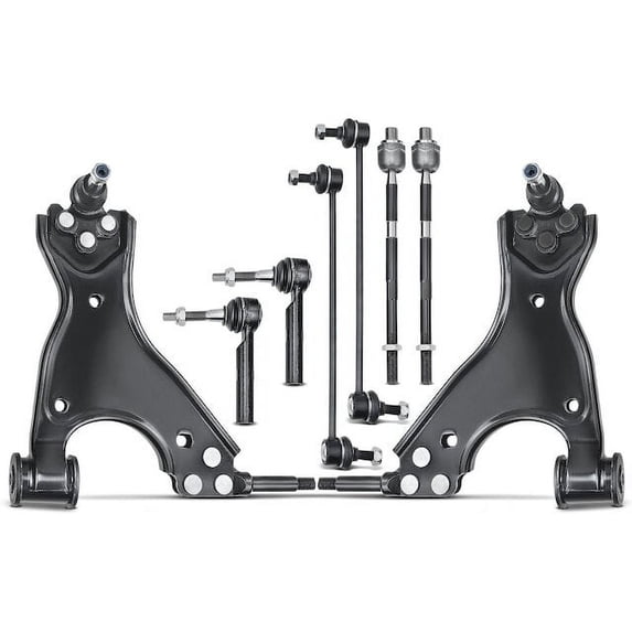 Front Control Arm Ball Joint Tie Rod End Kit 8 - Compatible with 2008 - 2017 Buick Enclave 3.6L V6 2009 2010 2011 2012 2013 2014 2015 2016