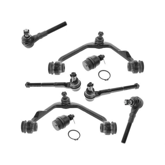 Front Control Arm Ball Joint Tie Rod End Kit 8 Piece - Compatible with 1997 - 2003 Ford F-150 RWD 1998 1999 2000 2001 2002