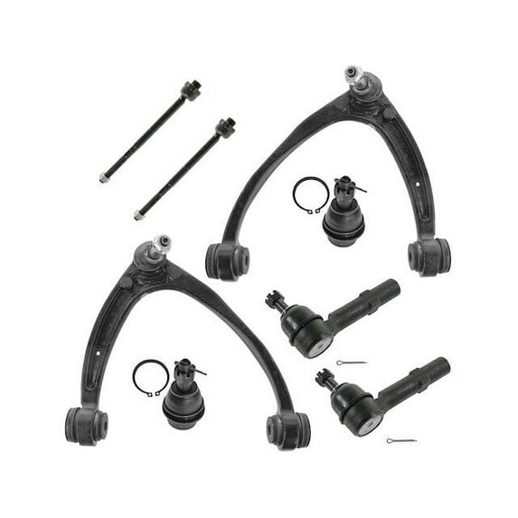Front Control Arm Ball Joint Tie Rod End Kit 8 Piece - Compatible with 2007 - 2014 Chevy Tahoe 2008 2009 2010 2011 2012 2013