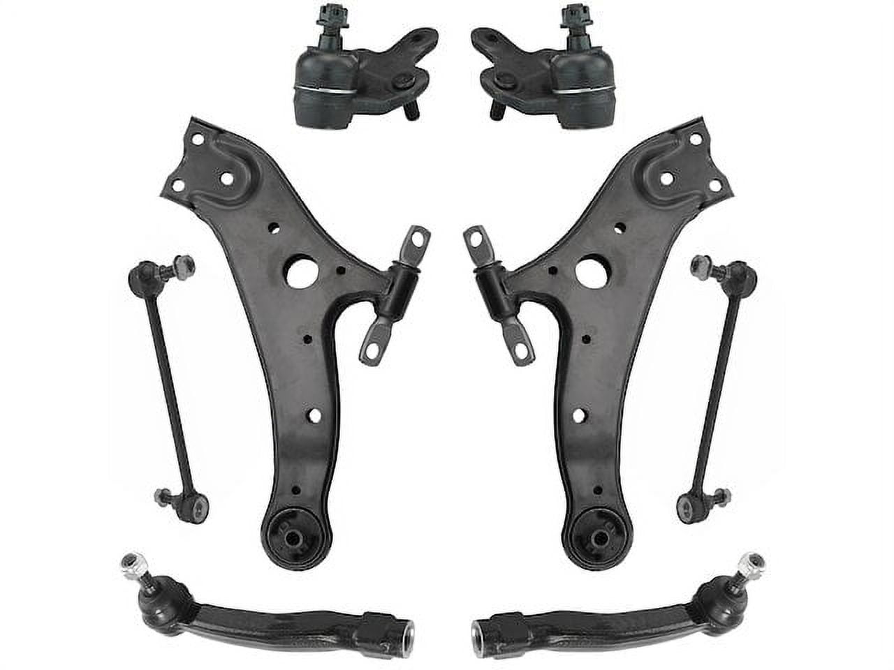 Front Control Arm Ball Joint Tie Rod End Kit 8 Piece Compatible with