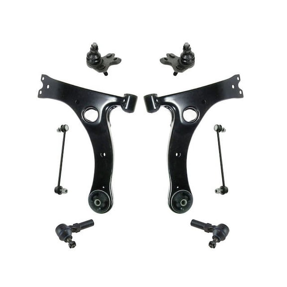 Front Control Arm Ball Joint Tie Rod End Kit 8 Piece - Compatible with 2009 - 2013 Toyota Matrix 1.8L 4-Cylinder 2010 2011 2012