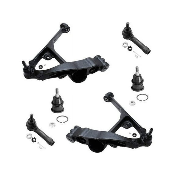 Front Control Arm Ball Joint Tie Rod End Kit - Compatible with 2000 - 2006 Chevy Suburban 1500 2001 2002 2003 2004 2005