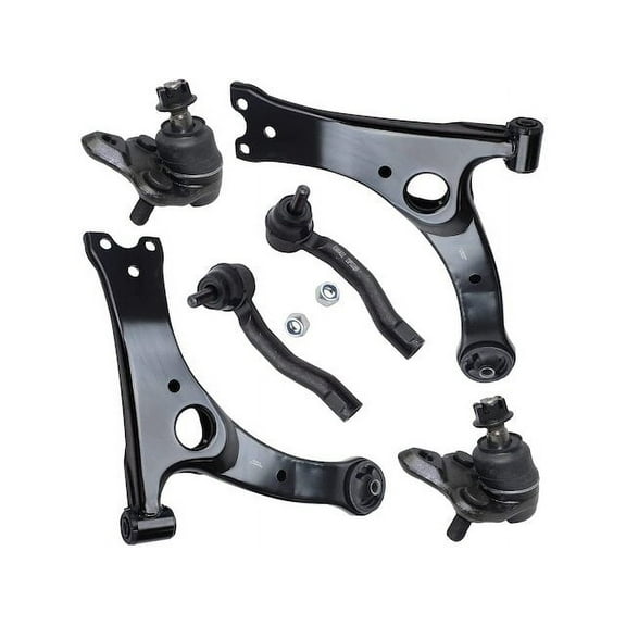 Front Control Arm Ball Joint Tie Rod End Kit - Compatible with 2003 - 2008 Toyota Corolla 2004 2005 2006 2007