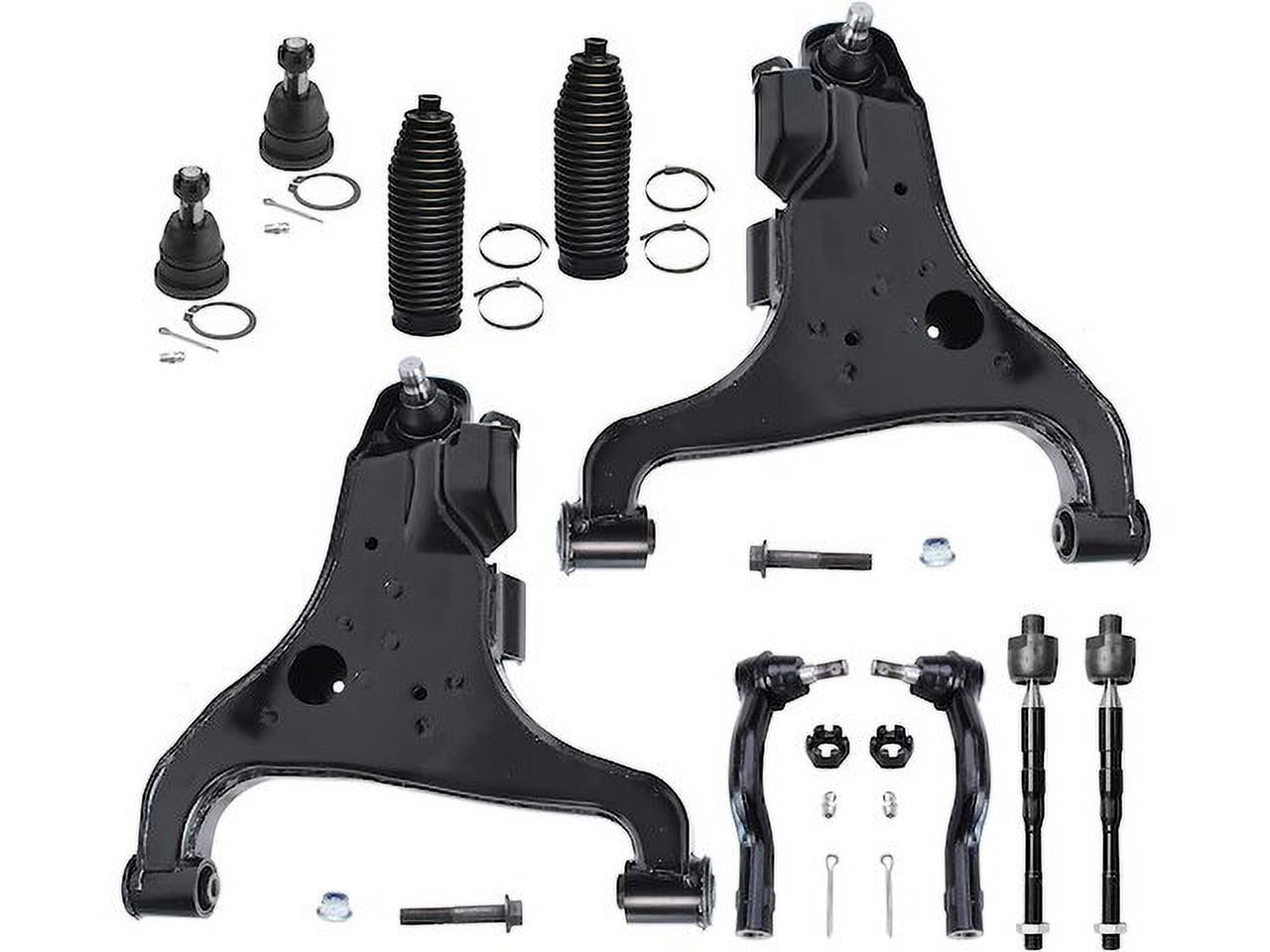 12pc Front Lower Control Arm Ball Joint Tie Rod End For 1996-2002