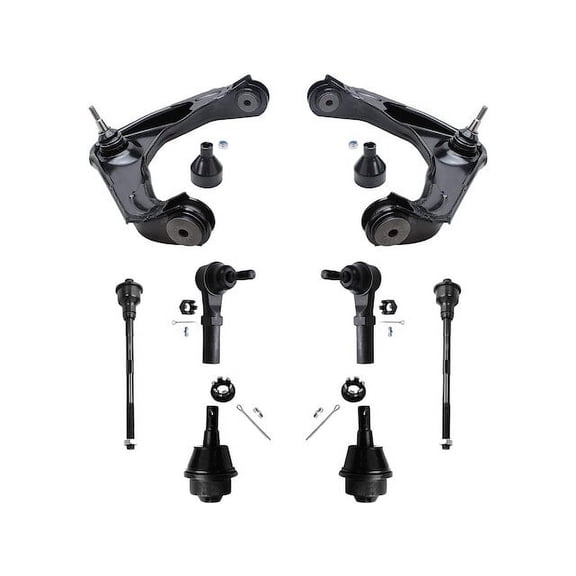 Front Control Arm Ball Joint Tie Rod End Kit - Compatible with 2007 - 2010 Chevy Silverado 3500 HD 2008 2009