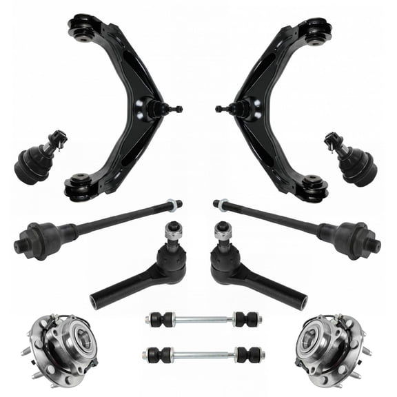 Front Control Arm Ball Joint Tie Rod Hub Bearing Suspension Steering Kit 12pc PSA30318