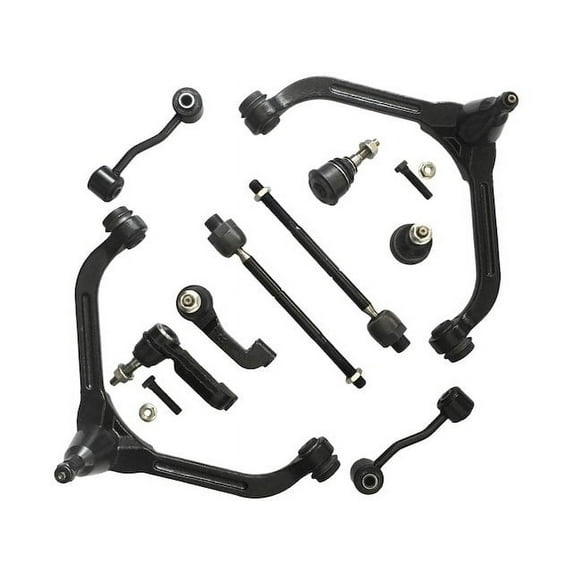 Front Control Arm Ball Joint Tie Rod Sway Bar Link Kit - 10 Piece - Compatible with 2002 - 2004 Jeep Liberty 2003