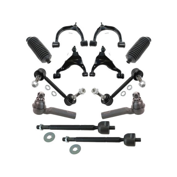 Front Control Arm Ball Joint Tie Rod and Sway Bar Link Kit 12 Piece - Compatible with 2005 - 2015 Toyota Tacoma 2006 2007 2008 2009 2010 2011 2012 2013 2014