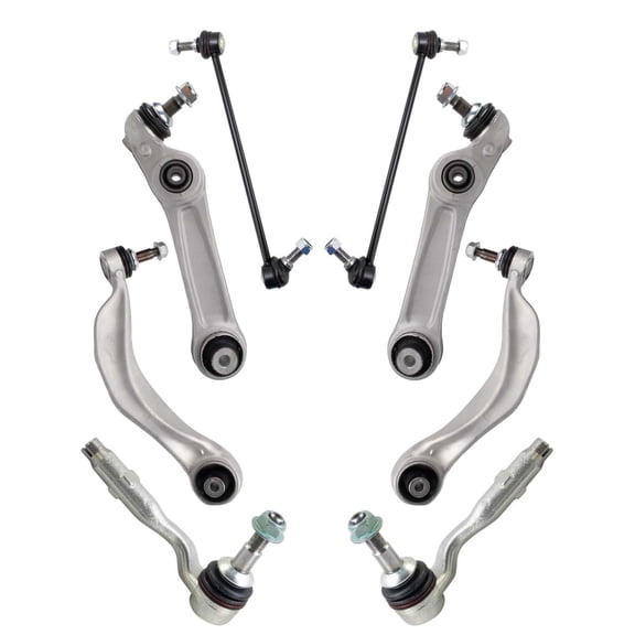 TRQ Front Steering & Suspension Kit Control Arm with Ball Joint Sway Bar Stabilizer Link Tie Rod Fits BMW