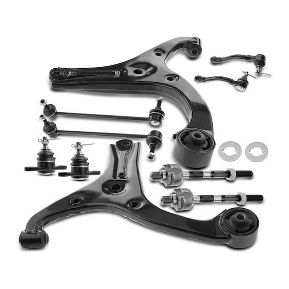 Front Control Arm Ball Joint Tie Rod and Sway Bar Link Kit 10 - Compatible with 2006 - 2011 Kia Rio 1.6L 4-Cylinder 2007 2008 2009 2010
