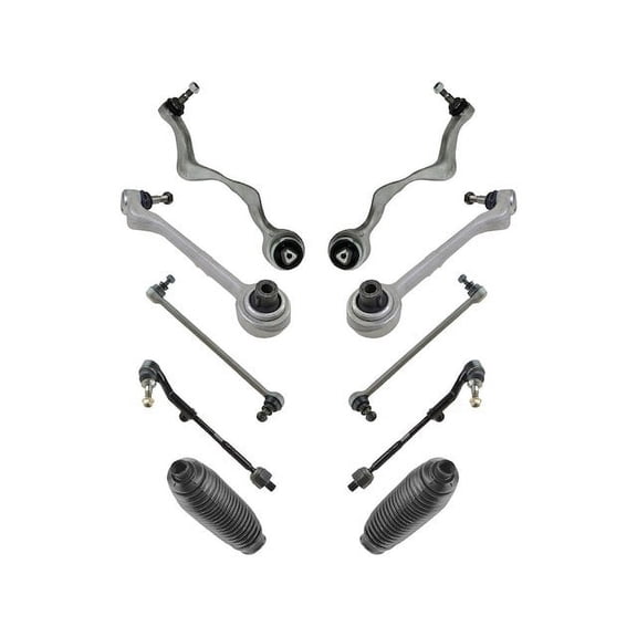 Front Control Arm Ball Joint Tie Rod and Sway Bar Link Kit 10 Piece - Compatible with 2008 - 2013 BMW 128i 2009 2010 2011 2012
