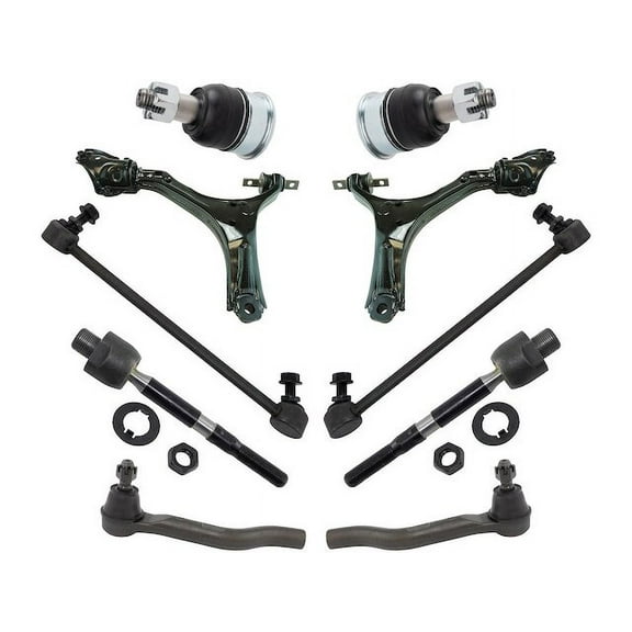 Front Control Arm Ball Joint Tie Rod and Sway Bar Link Kit 10 Piece - Compatible with 2013 - 2017 Honda Accord 2.4L 4-Cylinder 2014 2015 2016
